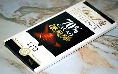 Черный шоколад с содержанием какао 70%